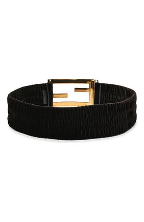 Женский текстильный пояс FENDI черного цвета по цене 81750 руб., арт. 8C0621 ADLM | Фото 2 Женский текстильный пояс FENDI черного цвета, арт. 8C0621 ADLM | Фото 2
