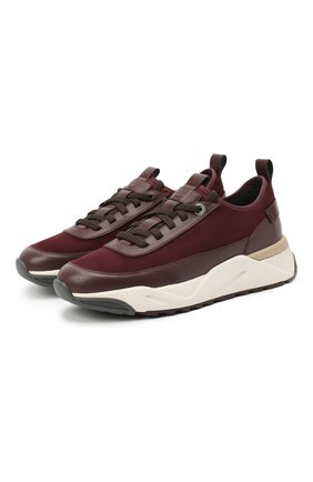 Женские кожаные кроссовки SANTONI бордового цвета по цене 37100 руб., арт. WBI060754BCBRVBYB50 | Фото 1 Женские кожаные кроссовки SANTONI бордового цвета, арт. WBI060754BCBRVBYB50 | Фото 1