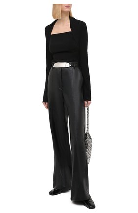 Женские брюки NANUSHKA черного цвета по цене 42350 руб., арт. CLE0_BLACK_VEGAN LEATHER | Фото 2 Женские брюки NANUSHKA черного цвета, арт. CLE0_BLACK_VEGAN LEATHER | Фото 2