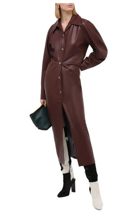 Женское платье NANUSHKA коричневого цвета по цене 65400 руб., арт. SAMI_PLUM CHUTNEY_VEGAN LEATHER | Фото 2 Женское платье NANUSHKA коричневого цвета, арт. SAMI_PLUM CHUTNEY_VEGAN LEATHER | Фото 2
