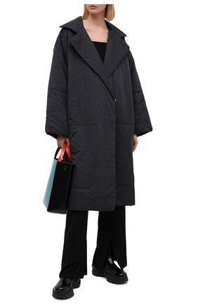 Женское пальто PROENZA SCHOULER WHITE LABEL черного цвета по цене 56200 руб., арт. WL2041016-BY178 | Фото 2 Женское пальто PROENZA SCHOULER WHITE LABEL черного цвета, арт. WL2041016-BY178 | Фото 2