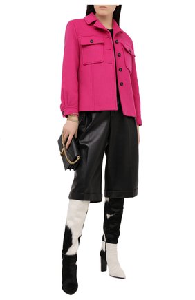 Женский шерстяной жакет SAINT LAURENT розового цвета по цене 199500 руб., арт. 636256/Y8B01 | Фото 2 Женский шерстяной жакет SAINT LAURENT розового цвета, арт. 636256/Y8B01 | Фото 2