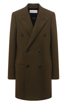 Женское шерстяное пальто SAINT LAURENT хаки цвета по цене 252000 руб., арт. 514595/Y5B58 | Фото 1 Женское шерстяное пальто SAINT LAURENT хаки цвета, арт. 514595/Y5B58 | Фото 1