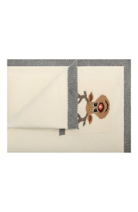 Детского шерстяное одеяло BABY T серого цвета, арт. 20AI072C0IMB | Фото 1 (Материал: Шерсть, Текстиль)