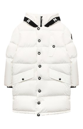 Детское пуховое пальто MONCLER белого цвета по цене 73800 руб., арт. F2-954-1C512-20-54A91/8-10A | Фото 1 Детское пуховое пальто MONCLER белого цвета, арт. F2-954-1C512-20-54A91/8-10A | Фото 1
