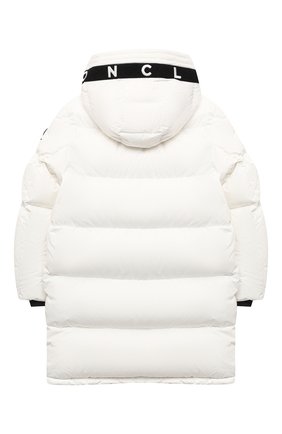 Детское пуховое пальто MONCLER белого цвета по цене 73800 руб., арт. F2-954-1C512-20-54A91/8-10A | Фото 2 Детское пуховое пальто MONCLER белого цвета, арт. F2-954-1C512-20-54A91/8-10A | Фото 2