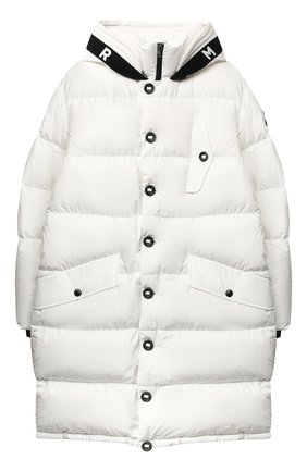 Детское пуховое пальто MONCLER белого цвета по цене 81000 руб., арт. F2-954-1C512-20-54A91/12-14A | Фото 1 Детское пуховое пальто MONCLER белого цвета, арт. F2-954-1C512-20-54A91/12-14A | Фото 1