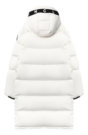 Детское пуховое пальто MONCLER белого цвета по цене 81000 руб., арт. F2-954-1C512-20-54A91/12-14A | Фото 2 Детское пуховое пальто MONCLER белого цвета, арт. F2-954-1C512-20-54A91/12-14A | Фото 2