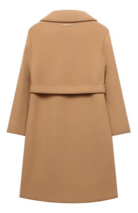 Детское шерстяное пальто DOLCE & GABBANA бежевого цвета по цене 82400 руб., арт. L53C99/FU21J/2-6 | Фото 2 Детское шерстяное пальто DOLCE & GABBANA бежевого цвета, арт. L53C99/FU21J/2-6 | Фото 2