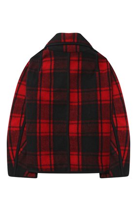 Детское шерстяное пальто DSQUARED2 красного цвета по цене 21600 руб., арт. DQ04BL-D00ZS | Фото 2 Детское шерстяное пальто DSQUARED2 красного цвета, арт. DQ04BL-D00ZS | Фото 2