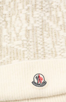 Детского шапка с меховой отделкой MONCLER белого цвета по цене 17400 руб., арт. F2-954-9Z720-11-A9473 | Фото 3 Детского шапка с меховой отделкой MONCLER белого цвета, арт. F2-954-9Z720-11-A9473 | Фото 3 (Материал: Текстиль, Вискоза)
