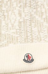Детского шапка с меховой отделкой MONCLER белого цвета, арт. F2-954-9Z720-11-A9473 | Фото 3 (Материал: Текстиль, Вискоза; Региональные ограничения белый список (Axapta Mercury): RU)