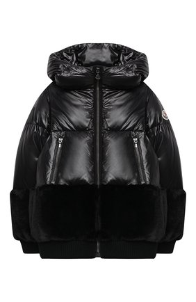Детского пуховая куртка MONCLER черного цвета по цене 61100 руб., арт. F2-954-1A561-10-54A8U/8-10A | Фото 1 Детского пуховая куртка MONCLER черного цвета, арт. F2-954-1A561-10-54A8U/8-10A | Фото 1