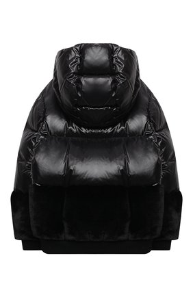 Детского пуховая куртка MONCLER черного цвета по цене 61100 руб., арт. F2-954-1A561-10-54A8U/8-10A | Фото 2 Детского пуховая куртка MONCLER черного цвета, арт. F2-954-1A561-10-54A8U/8-10A | Фото 2