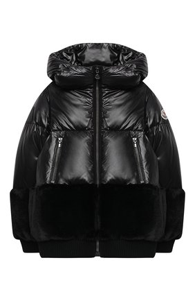 Детского пуховая куртка MONCLER черного цвета по цене 67100 руб., арт. F2-954-1A561-10-54A8U/12-14A | Фото 1 Детского пуховая куртка MONCLER черного цвета, арт. F2-954-1A561-10-54A8U/12-14A | Фото 1