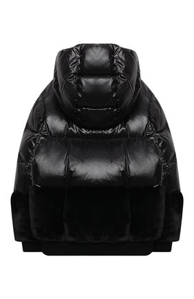 Детского пуховая куртка MONCLER черного цвета по цене 67100 руб., арт. F2-954-1A561-10-54A8U/12-14A | Фото 2 Детского пуховая куртка MONCLER черного цвета, арт. F2-954-1A561-10-54A8U/12-14A | Фото 2