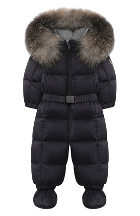 Детского пуховый комбинезон с пинетками MONCLER темно-синего цвета по цене 48400 руб., арт. F2-951-1G506-02-53079/3M-18M | Фото 1 Детского пуховый комбинезон с пинетками MONCLER темно-синего цвета, арт. F2-951-1G506-02-53079/3M-18M | Фото 1