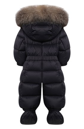 Детского пуховый комбинезон с пинетками MONCLER темно-синего цвета по цене 48400 руб., арт. F2-951-1G506-02-53079/3M-18M | Фото 2 Детского пуховый комбинезон с пинетками MONCLER темно-синего цвета, арт. F2-951-1G506-02-53079/3M-18M | Фото 2