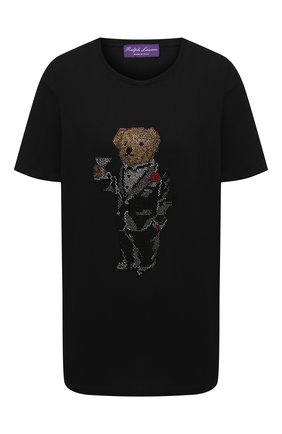 Женская хлопковая футболка RALPH LAUREN черного цвета по цене 108500 руб., арт. 293835490 | Фото 1 Женская хлопковая футболка RALPH LAUREN черного цвета, арт. 293835490 | Фото 1