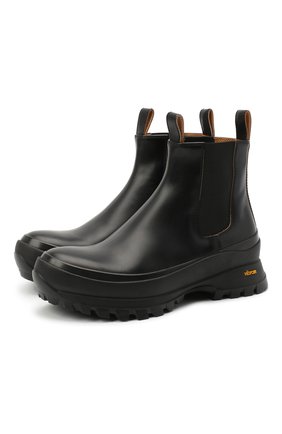 Женские кожаные ботинки JIL SANDER черного цвета по цене 83950 руб., арт. JP33010A-10020 | Фото 1 Женские кожаные ботинки JIL SANDER черного цвета, арт. JP33010A-10020 | Фото 1