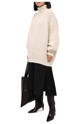 Женские кожаные сапоги JIL SANDER темно-коричневого цвета по цене 79300 руб., арт. JS35113A-12015 | Фото 2 Женские кожаные сапоги JIL SANDER темно-коричневого цвета, арт. JS35113A-12015 | Фото 2