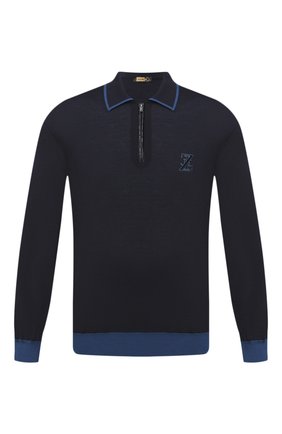 Мужское поло из кашемира и шелка ZILLI синего цвета по цене 163500 руб., арт. MBU-PZ022-ZISC1/ML02/AMIS | Фото 1 Мужское поло из кашемира и шелка ZILLI синего цвета, арт. MBU-PZ022-ZISC1/ML02/AMIS | Фото 1 (Рукава: Длинные; Материал внешний: Шелк, Шерсть, Кашемир; Длина (для топов): Стандартные; Застежка: Молния; Стили: Кэжуэл; Big sizes: Big Sizes; Кросс-КТ: Трикотаж; Региональные ограничения белый список (Axapta Mercury): RU)