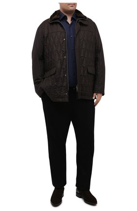 Мужские хлопковые брюки ZILLI черного цвета по цене 109500 руб., арт. M0U-D0180-LUCC1/R001/AMIS | Фото 2 Мужские хлопковые брюки ZILLI черного цвета, арт. M0U-D0180-LUCC1/R001/AMIS | Фото 2