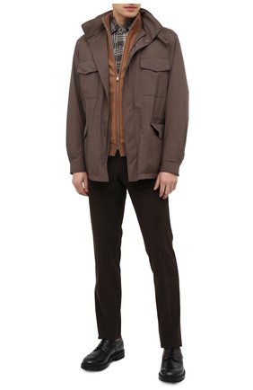 Мужская хлопковая рубашка CORNELIANI коричневого цвета по цене 23150 руб., арт. 86P156-0811525/00 | Фото 2 Мужская хлопковая рубашка CORNELIANI коричневого цвета, арт. 86P156-0811525/00 | Фото 2