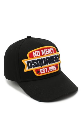 Мужской хлопковая бейсболка DSQUARED2 черного цвета по цене 12650 руб., арт. BCM0089 05C00001 | Фото 1 Мужской хлопковая бейсболка DSQUARED2 черного цвета, арт. BCM0089 05C00001 | Фото 1