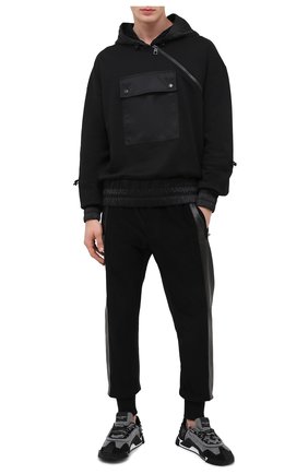 Мужские комбинированные кеды ns1 DOLCE & GABBANA серого цвета по цене 66800 руб., арт. CS1826/AW772 | Фото 2 Мужские комбинированные кеды ns1 DOLCE & GABBANA серого цвета, арт. CS1826/AW772 | Фото 2