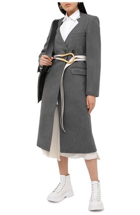 Женские текстильные ботинки ALEXANDER MCQUEEN белого цвета по цене 49950 руб., арт. 611706/W4L32 | Фото 2 Женские текстильные ботинки ALEXANDER MCQUEEN белого цвета, арт. 611706/W4L32 | Фото 2