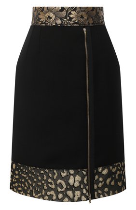 Женская шерстяная юбка DOLCE & GABBANA черного цвета по цене 75250 руб., арт. J4025T/FU2TS | Фото 1 Женская шерстяная юбка DOLCE & GABBANA черного цвета, арт. J4025T/FU2TS | Фото 1