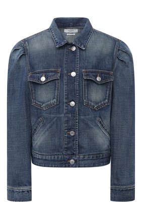 Женская джинсовая куртка ISABEL MARANT ETOILE синего цвета по цене 37200 руб., арт. VE1421-20A034E/B0LINEA | Фото 1 Женская джинсовая куртка ISABEL MARANT ETOILE синего цвета, арт. VE1421-20A034E/B0LINEA | Фото 1
