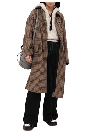 Женская шерстяное худи ISABEL MARANT бежевого цвета по цене 96150 руб., арт. PU1475-20H005I/ELEANA | Фото 2 Женская шерстяное худи ISABEL MARANT бежевого цвета, арт. PU1475-20H005I/ELEANA | Фото 2