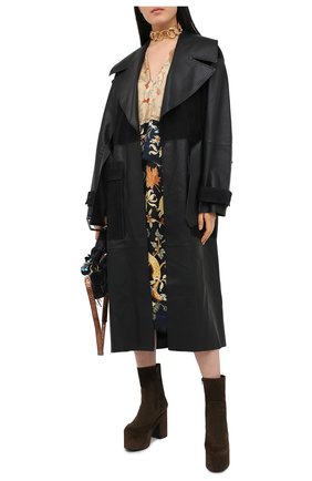 Женские замшевые ботильоны DRIES VAN NOTEN темно-зеленого цвета по цене 67550 руб., арт. WW202/018/H60/QU104 | Фото 2 Женские замшевые ботильоны DRIES VAN NOTEN темно-зеленого цвета, арт. WW202/018/H60/QU104 | Фото 2