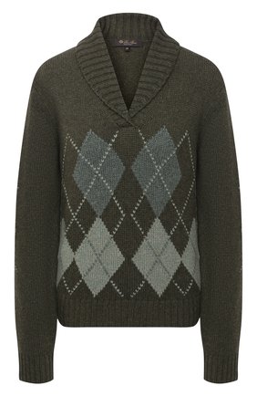 Женская кашемировый пуловер LORO PIANA зеленого цвета по цене 215500 руб., арт. FAL4909 | Фото 1 Женская кашемировый пуловер LORO PIANA зеленого цвета, арт. FAL4909 | Фото 1