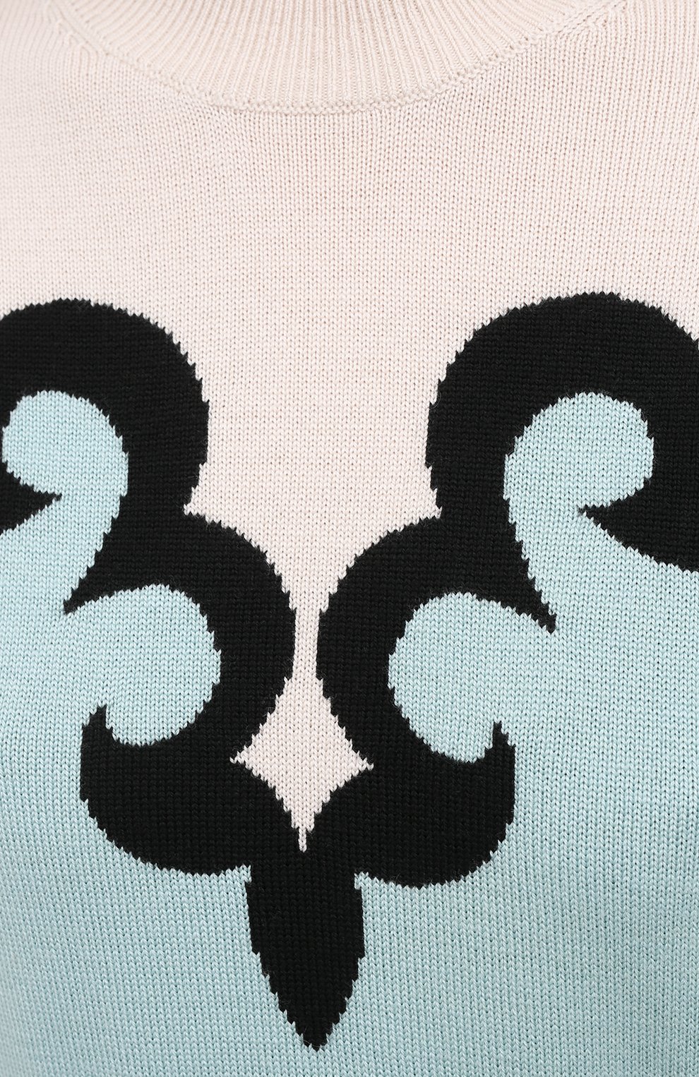 Женский шерстяной пуловер ZIMMERMANN голубого цвета, арт. 8645TLAD | Фото 5 (Материал внешний: Шерсть; Рукава: Длинные; Длина (для топов): Стандартные; Женское Кросс-КТ: Пуловер-одежда; Стили: Романтичный)