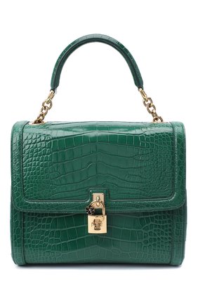 Женская сумка из кожи аллигатора DOLCE & GABBANA темно-зеленого цвета по цене 1835000 руб., арт. BB5263/B2CL6 | Фото 1 Женская сумка из кожи аллигатора DOLCE & GABBANA темно-зеленого цвета, арт. BB5263/B2CL6 | Фото 1