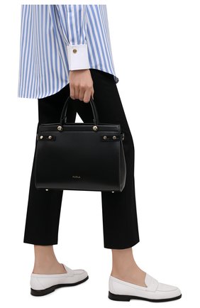 Женская сумка-тоут lady m FURLA черного цвета по цене 31000 руб., арт. BAWC01L/A.0029 | Фото 2 Женская сумка-тоут lady m FURLA черного цвета, арт. BAWC01L/A.0029 | Фото 2