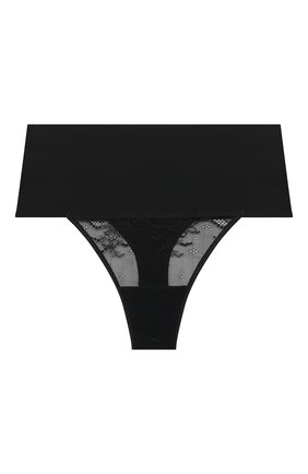 Женские трусы-стринги с завышенной талией SPANX черного цвета по цене 3285 руб., арт. SP0615 | Фото 1 Женские трусы-стринги с завышенной талией SPANX черного цвета, арт. SP0615 | Фото 1