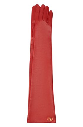Женские кожаные перчатки VALENTINO красного цвета по цене 41750 руб., арт. UW0GCA19/WJW | Фото 1 Женские кожаные перчатки VALENTINO красного цвета, арт. UW0GCA19/WJW | Фото 1 (Длина (верхняя одежда): Длинные)