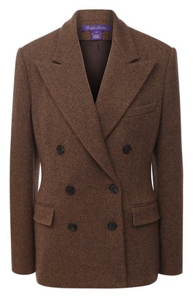 Женский жакет из шерсти и кашемира RALPH LAUREN темно-коричневого цвета по цене 259500 руб., арт. 290824550 | Фото 1 Женский жакет из шерсти и кашемира RALPH LAUREN темно-коричневого цвета, арт. 290824550 | Фото 1