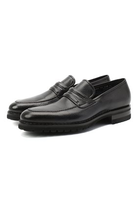 Мужские кожаные пенни-лоферы SANTONI синего цвета по цене 144000 руб., арт. MCAG16988MI8YSERU59 | Фото 1 Мужские кожаные пенни-лоферы SANTONI синего цвета, арт. MCAG16988MI8YSERU59 | Фото 1