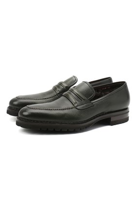 Мужские кожаные пенни-лоферы SANTONI зеленого цвета по цене 158000 руб., арт. MCAG16988MI8YSERV35 | Фото 1 Мужские кожаные пенни-лоферы SANTONI зеленого цвета, арт. MCAG16988MI8YSERV35 | Фото 1 (Материал утеплителя: Натуральный мех; Стили: Кэжуэл; Материал внешний: Кожа; Длина стельки: 32, 28, 30,3, 25,5, 25,9, 26,4, 26,8, 27,2)