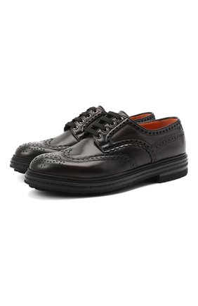 Мужской кожаные дерби SANTONI черного цвета по цене 49950 руб., арт. MGMI17405JK3ZMMCG62 | Фото 1 Мужской кожаные дерби SANTONI черного цвета, арт. MGMI17405JK3ZMMCG62 | Фото 1