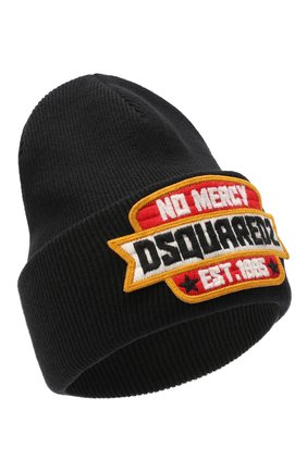 Мужская шерстяная шапка DSQUARED2 черного цвета по цене 18300 руб., арт. KNM0001 01W03532 | Фото 1 Мужская шерстяная шапка DSQUARED2 черного цвета, арт. KNM0001 01W03532 | Фото 1