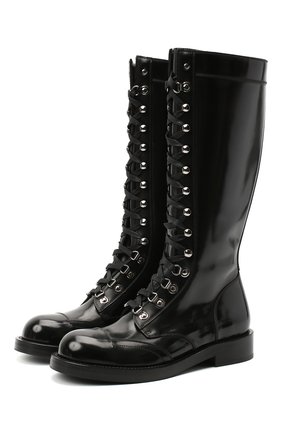 Женские кожаные сапоги DOLCE & GABBANA черного цвета по цене 133500 руб., арт. CU0698/A0094 | Фото 1 Женские кожаные сапоги DOLCE & GABBANA черного цвета, арт. CU0698/A0094 | Фото 1