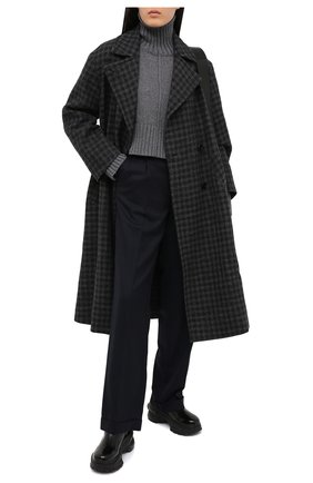 Женское пальто из шерсти и хлопка PROENZA SCHOULER WHITE LABEL серого цвета по цене 79950 руб., арт. WL2041015-AW096 | Фото 2 Женское пальто из шерсти и хлопка PROENZA SCHOULER WHITE LABEL серого цвета, арт. WL2041015-AW096 | Фото 2