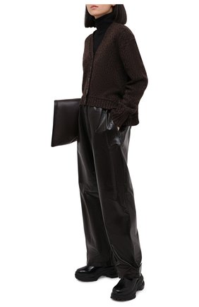 Женский кардиган PROENZA SCHOULER WHITE LABEL коричневого цвета по цене 46500 руб., арт. WL2047510-KY201 | Фото 2 Женский кардиган PROENZA SCHOULER WHITE LABEL коричневого цвета, арт. WL2047510-KY201 | Фото 2