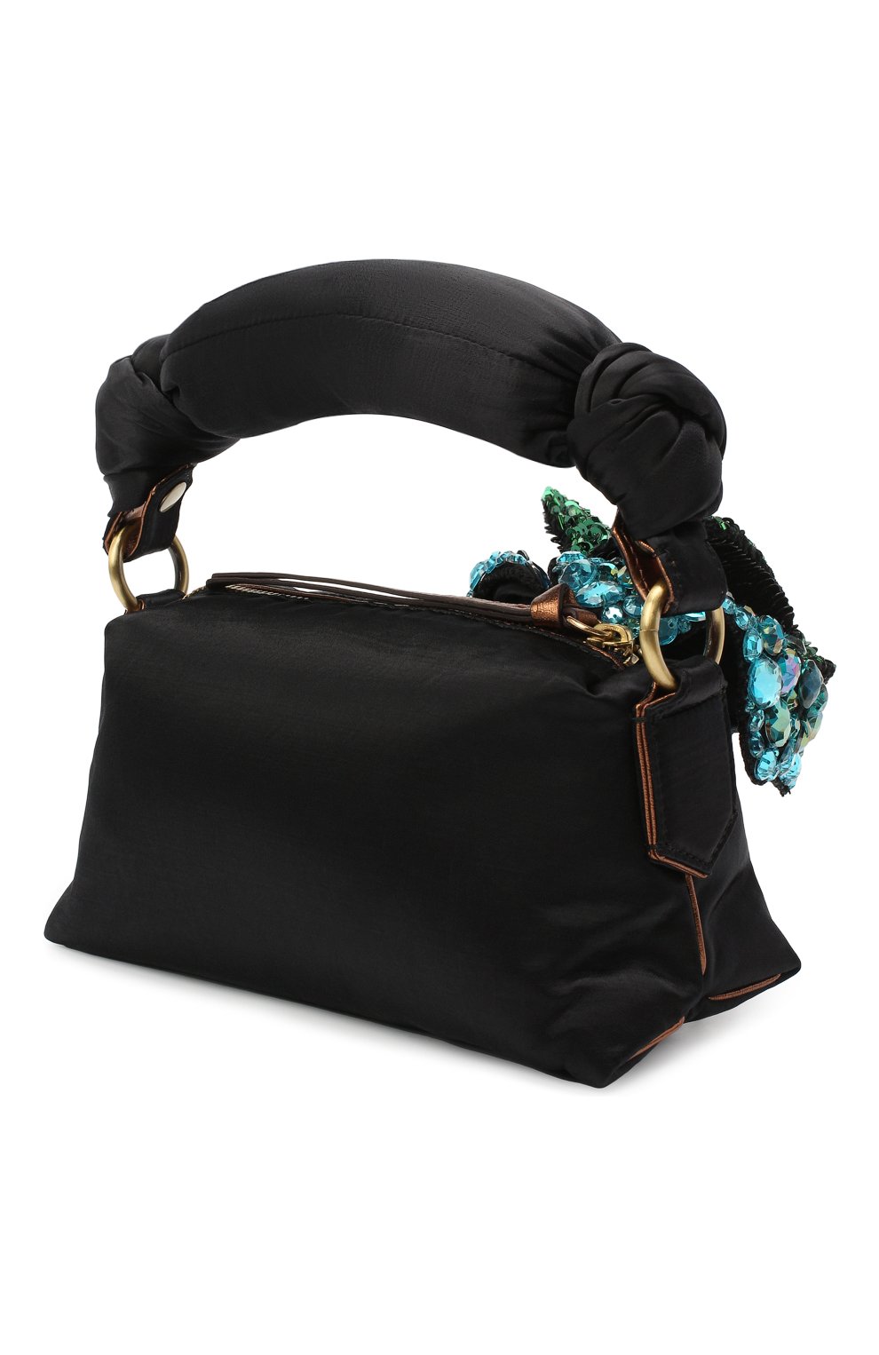 Женская сумка DRIES VAN NOTEN черного цвета, арт. 202-11517-803 | Фото 3 (Сумки-технические: Сумки через плечо, Сумки top-handle; Материал: Текстиль; Размер: small)